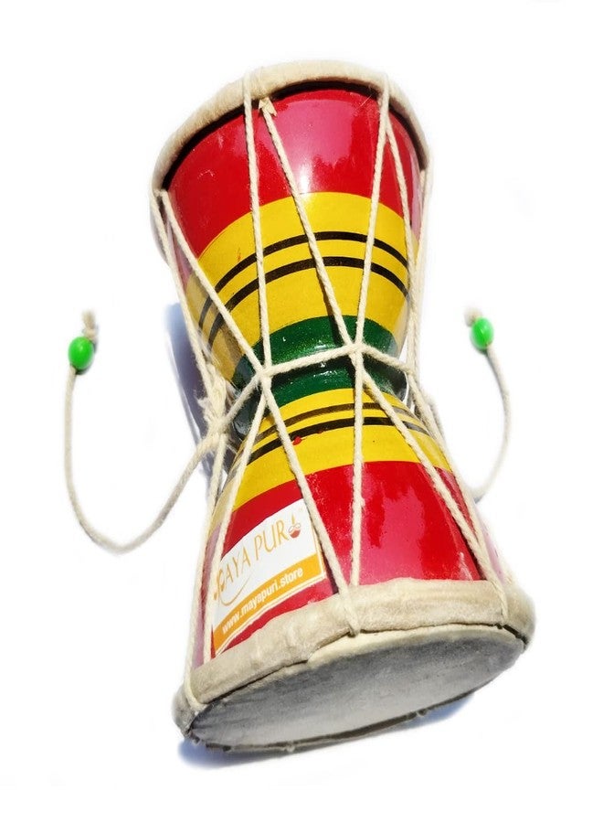 MAYAPURI Shiva Damru Hand Percussion Damroo Handmade Musical Instrument/Home Decor & Kids Toys (Large (6 inch)) - Image 3